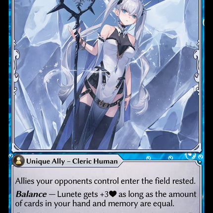 Lunete, Frostbinder Priest - DOA 1st EN-178 - Rare - Near Mint - Non-Foil - Grand Archive TCG