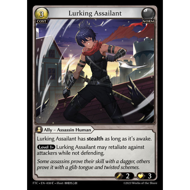 Lurking Assailant - FTC EN-038 - x4 - C - NM - Non-Foil - Grand Archive TCG