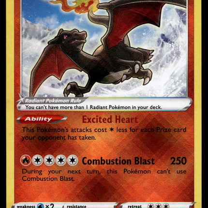 Radiant Charizard - 020/159 - NM - Ultra Rare - Crown Zenith - Pokemon - A7-64