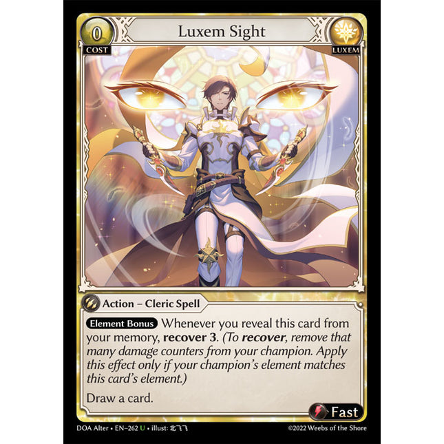 Luxem Sight - DOA Alter EN-262 - x1 - Uncommon - Near Mint - Non-Foil - Grand Archive TCG