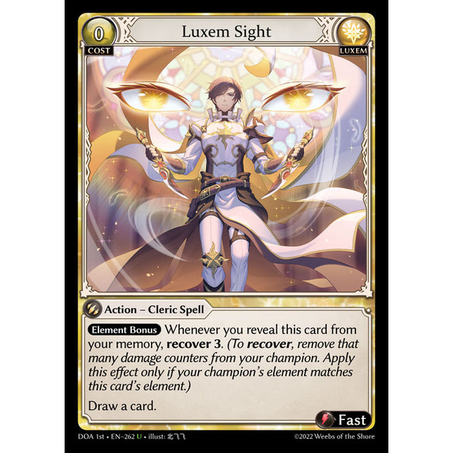 Luxem Sight - DOA 1st EN-262 - Uncommon - Near Mint - Foil - Grand Archive TCG