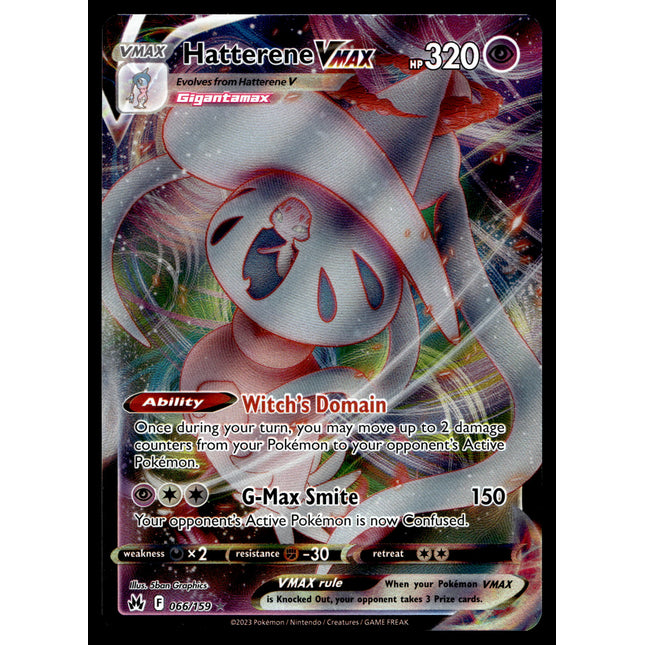 Hatterene Vmax - 066/159 - NM - Ultra Rare - Crown Zenith - Pokemon - A8-73