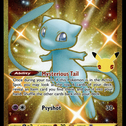 Mew - 025/025 - NM - Secret Rare - Celebrations - Pokemon - A6-71