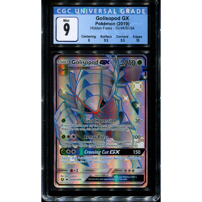 pokemon cards golisopod gx Golisopod GX Hidden Fates SV48/SV94 PSA 9 main image 0