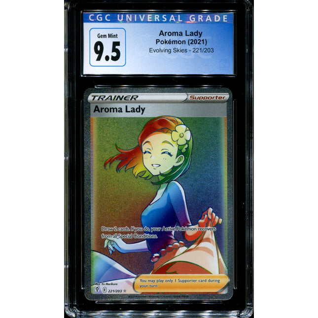 Aroma Lady - 221/203 - CGC 9.5 - Evolving Skies - Hyper Rare - Pokemon - 91185