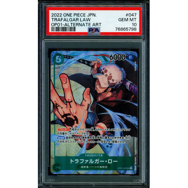 Trafalgar Law - OP01-047 - PSA 10 - Alt Art Japanese - OP01 - One Piece - 65798