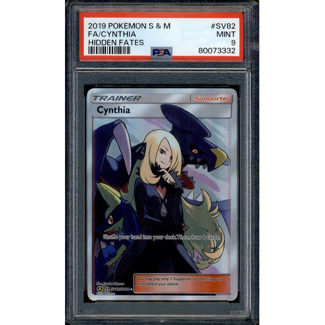 Cynthia - SV82/SV94 - PSA 9 - Full Art - Hidden Fates - Pokemon - 73332