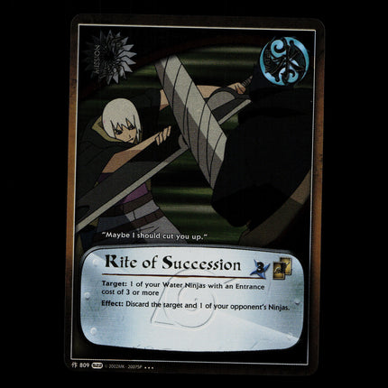 Rite of Succession - 809 - NM - 1st Edition Foil - S22 - Naruto CCG - D4-28