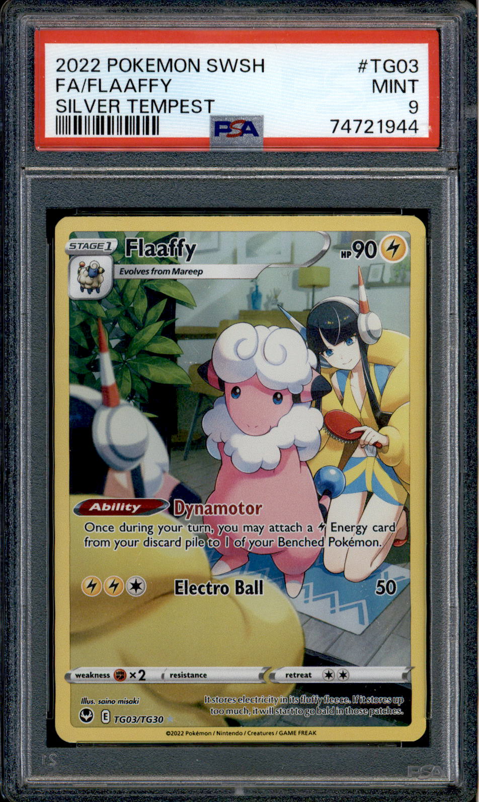 Flaaffy - TG03/TG30 - PSA 9 - Character Rare - Silver Tempest