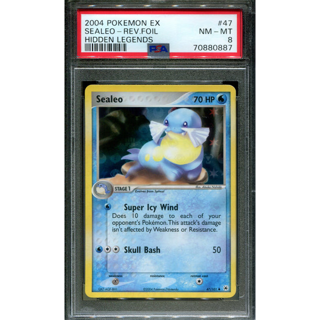 Sealeo - 47/101 - PSA 8 - Reverse Holo - Hidden Legends - Pokemon - 80887