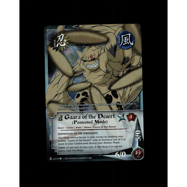 Gaara of the Desert (Possessed Mode) - us112 - NM - 1st Edition - Foil - Naruto CCG - D4-245