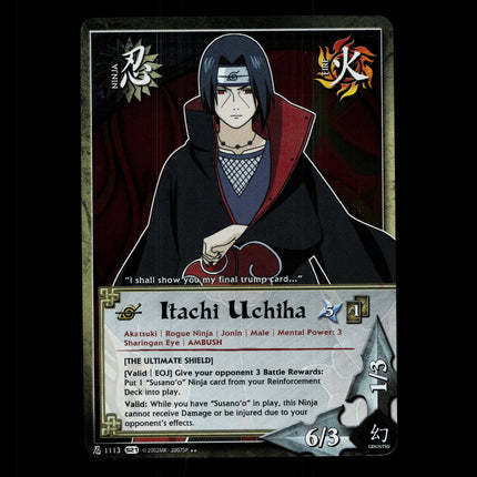 Itachi Uchiha - 1113 - NM - 1st Edition Foil - S21 - Naruto CCG - D4-97