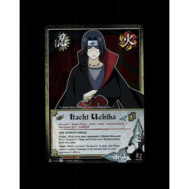 Itachi Uchiha - 1113 - NM - 1st Edition Foil - S21 - Naruto CCG - D4-97