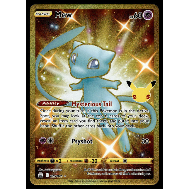 Mew - 025/025 - NM - Secret Rare - Celebrations - Pokemon - A6-78