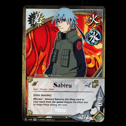 Sabiru - 1438 - NM - 1st Edition Rare - S25 - Naruto CCG - D4-67