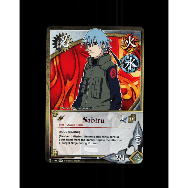 Sabiru - 1438 - NM - 1st Edition Rare - S25 - Naruto CCG - D4-67