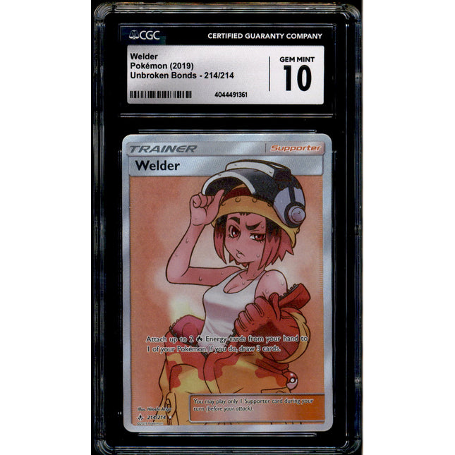 Welder - 214/214 - CGC 10 - Full Art - Unbroken Bonds - Pokemon - 91361