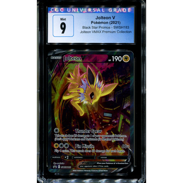 Jolteon V - SWSH183 - CGC 9 - Black Star Promos - Alternate Art - Pokemon - 92339