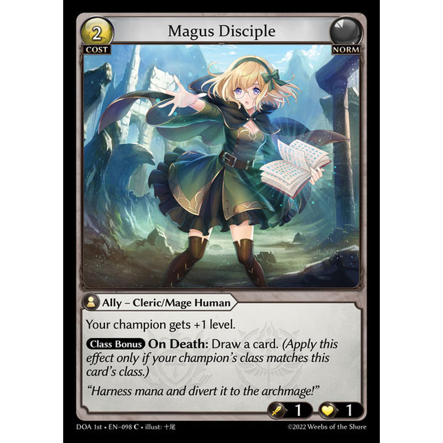 Magus Disciple - DOA 1st EN-098 - Common - Near Mint - Non-Foil - Grand Archive TCG