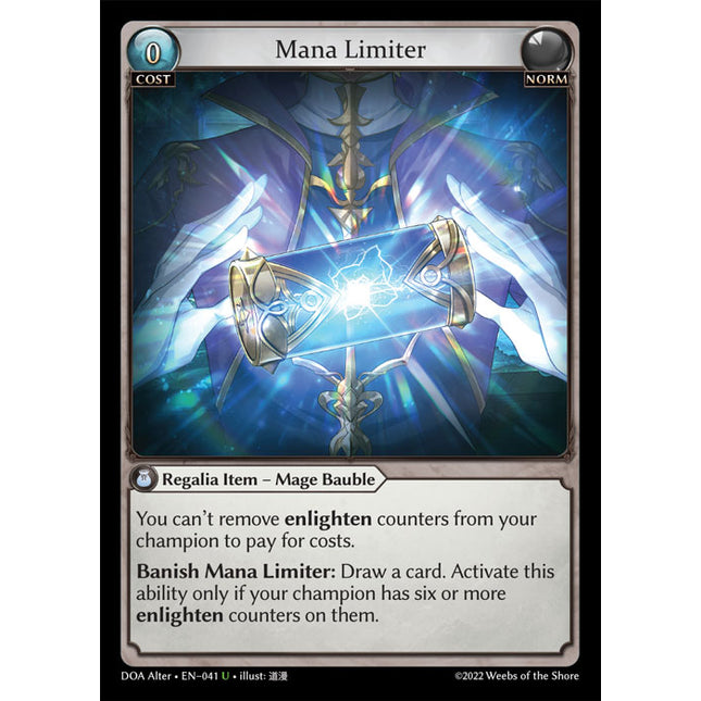Mana Limiter - DOA Alter EN-041 - x1 - Uncommon - Near Mint - Non-Foil - Grand Archive TCG