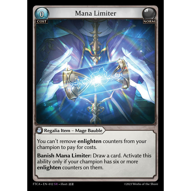 Mana Limiter - FTCA EN-012 - x1 - SR - NM - Armaments Foil - Grand Archive TCG