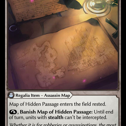 Map of Hidden Passage - DOA 1st EN-042 - Super Rare - Near Mint - Foil - Grand Archive TCG