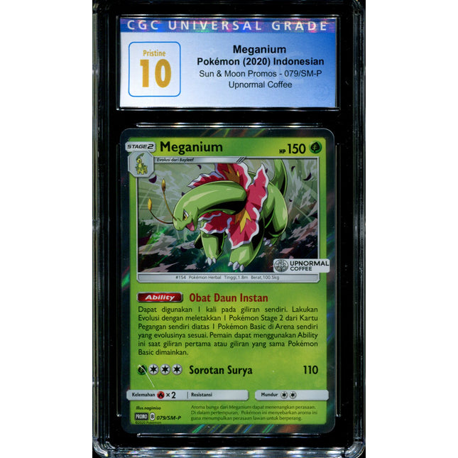 Meganium - 079/SM-P - CGC 10 - Sun & Moon Promos - Indonesian - Upnormal Coffee - Pokemon - 94138