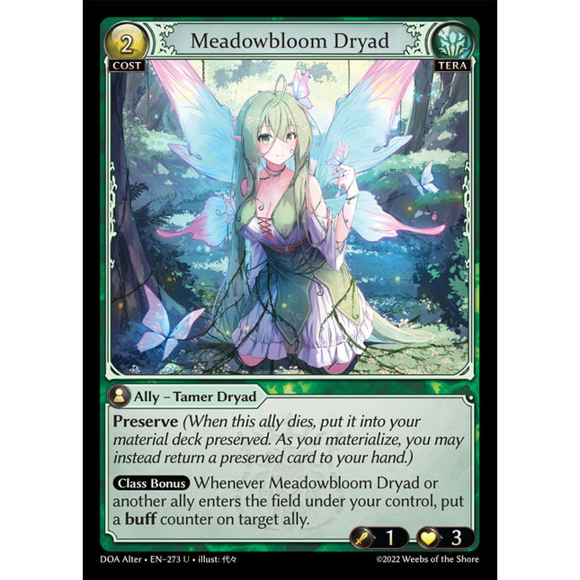 Meadowbloom Dryad - DOA Alter EN-273 - x1 - Uncommon - Near Mint - Non-Foil - Grand Archive TCG