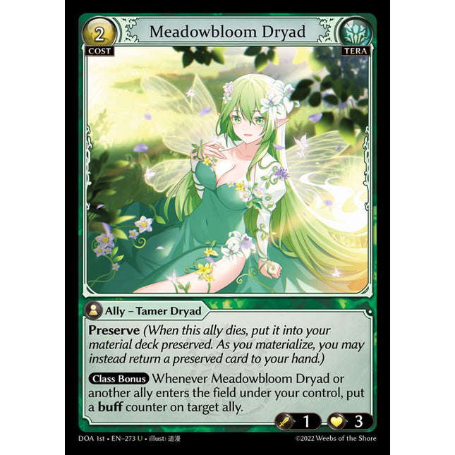 Meadowbloom Dryad - DOA 1st EN-273 - Uncommon - Near Mint - Non-Foil - Grand Archive TCG