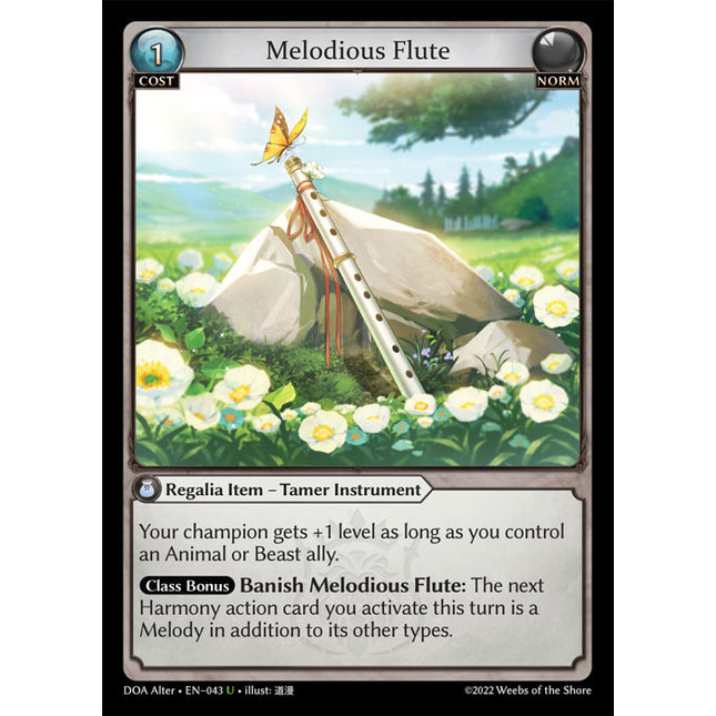 Melodious Flute - DOA Alter EN-043 - x1 - Uncommon - Near Mint - Non-Foil - Grand Archive TCG