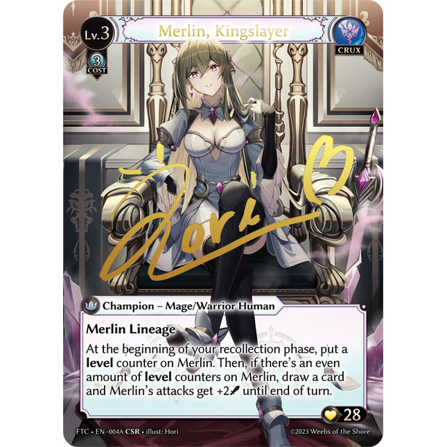 Merlin Kingslayer - FTC EN-004 - x1 - SR - NM - CSR - Grand Archive TCG