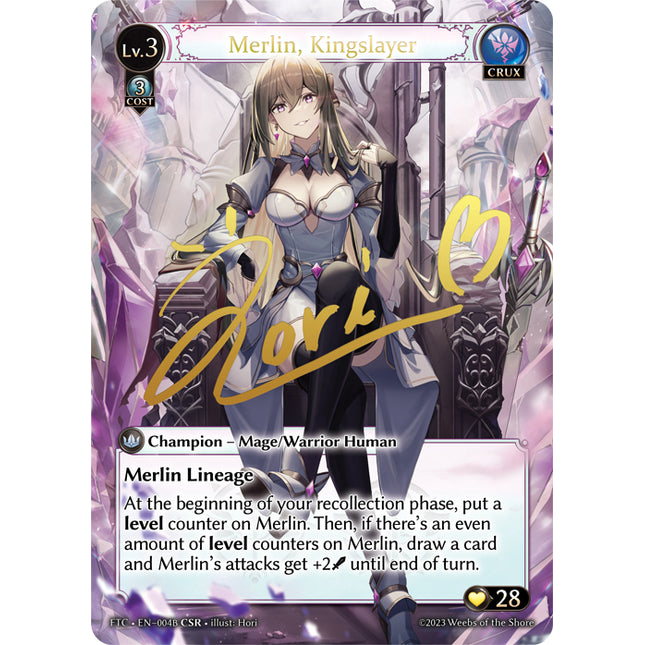 Merlin Kingslayer - FTC EN-004 - x1 - SR - NM - CSR - Grand Archive TCG