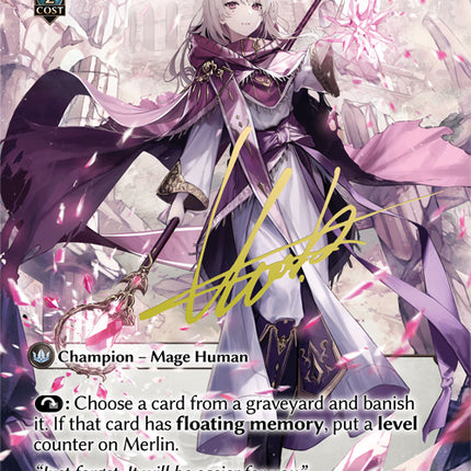 Merlin, Memory Thief - DOA Alter EN-017 - CSR - Near Mint - Foil - Grand Archive TCG