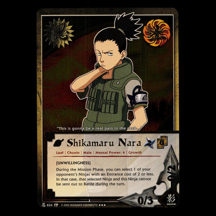 Shikamaru Nara - 634 - NM - 1st Edition - Foil - Naruto CCG - D4-305