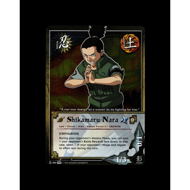 Shikamaru Nara - 886 - NM - 1st Edition Foil - S18 - Naruto CCG - D3-1