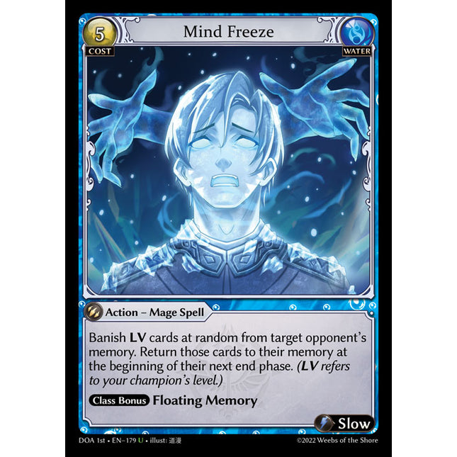 Mind Freeze - DOA 1st EN-179 - Uncommon - Near Mint - Non-Foil - Grand Archive TCG