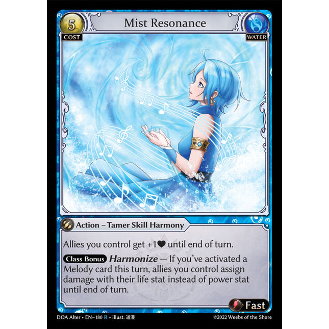 Mist Resonance - DOA Alter EN-180 - x1 - Uncommon - Near Mint - Non-Foil - Grand Archive TCG