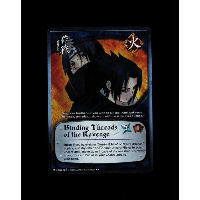 Binding Threads of the Revengee - us042 - NM - 1st Edition - Foil - Naruto CCG - D4-335