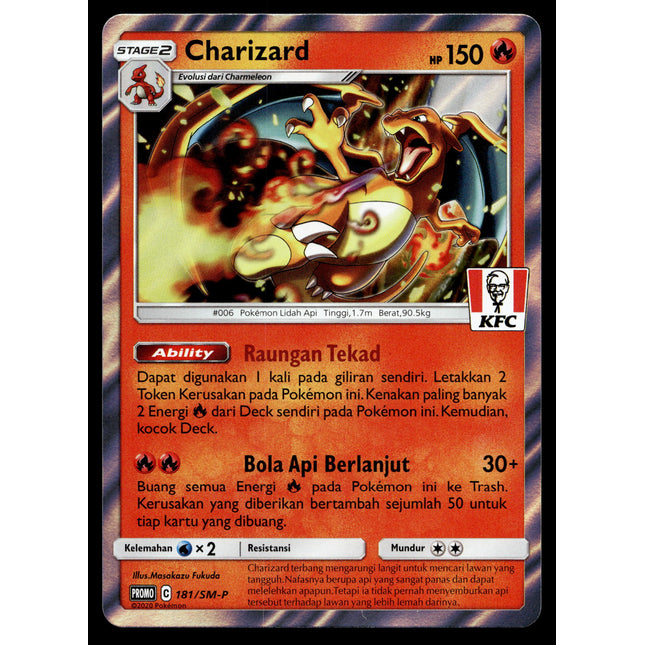 Charizard - 181/SM-P - PSA NM - Indonesian - KFC - Promo - Pokemon - A1-25