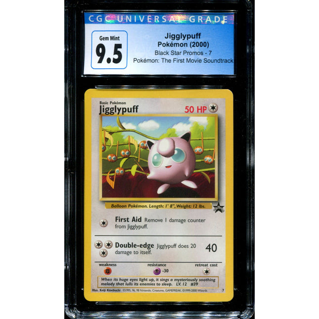 Jigglypuff - 7 - CGC 9.5 - Black Star Promo - First Movie Soundtrack - Pokemon - 54084