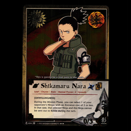 Shikamaru Nara - 634 - NM - 1st Edition - Foil - Naruto CCG - D4-304