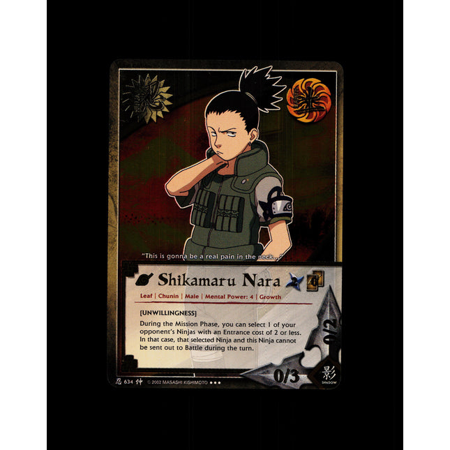 Shikamaru Nara - 634 - NM - 1st Edition - Foil - Naruto CCG - D4-304