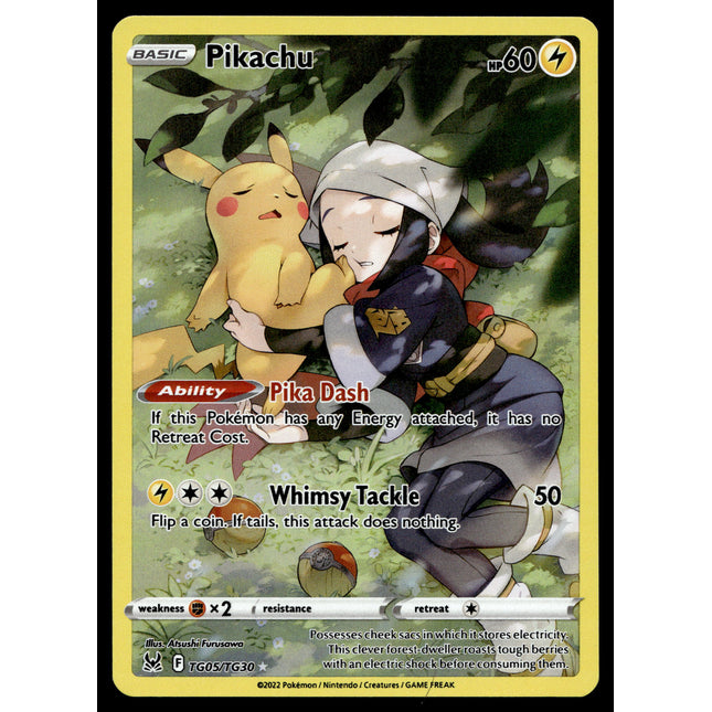 Pikachu - TG05/TG30 - NM - Full Art - Lost Origin - Pokemon - A6-27