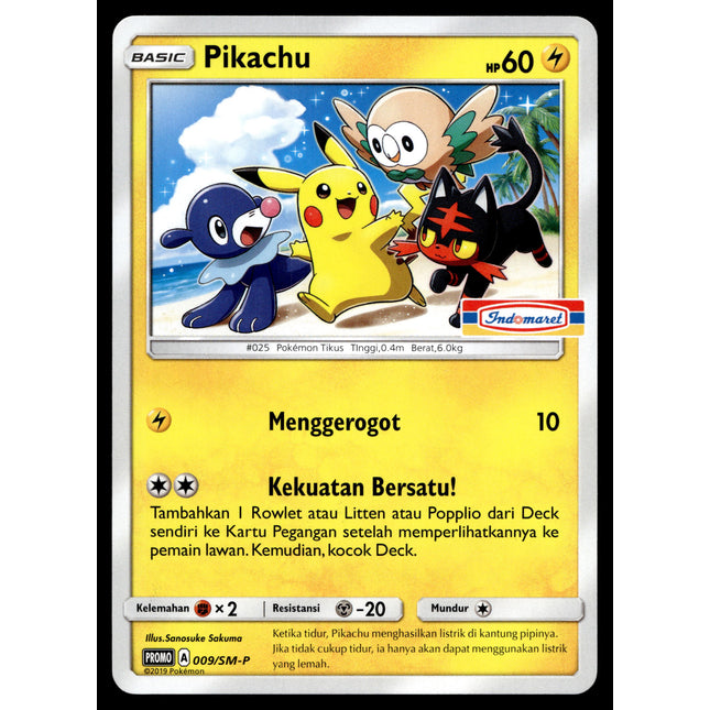 Pikachu - 009/SM-P - PSA NM - Indonesian - Indomart - Promo - Pokemon - A1-64
