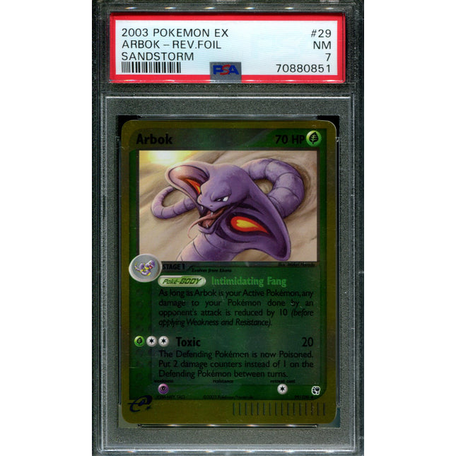 Arbok - 29/100 - PSA 7 - Reverse Holo - Sandstorm - Pokemon - 80851