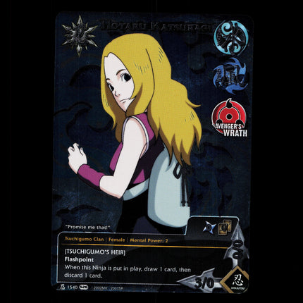 Hotaru Katsuragi - 1540 - NM - Avenger's Wrath Promo - S26 - Naruto CCG - D3-121