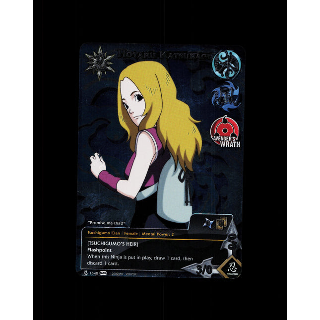 Hotaru Katsuragi - 1540 - NM - Avenger's Wrath Promo - S26 - Naruto CCG - D3-121