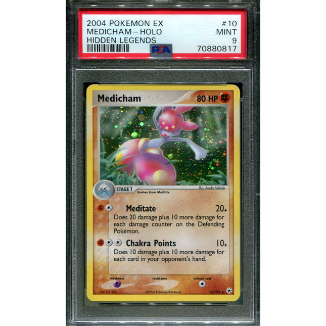Medicham - 10/101 - PSA 9 - Holo - Hidden Legends - Pokemon - 80817