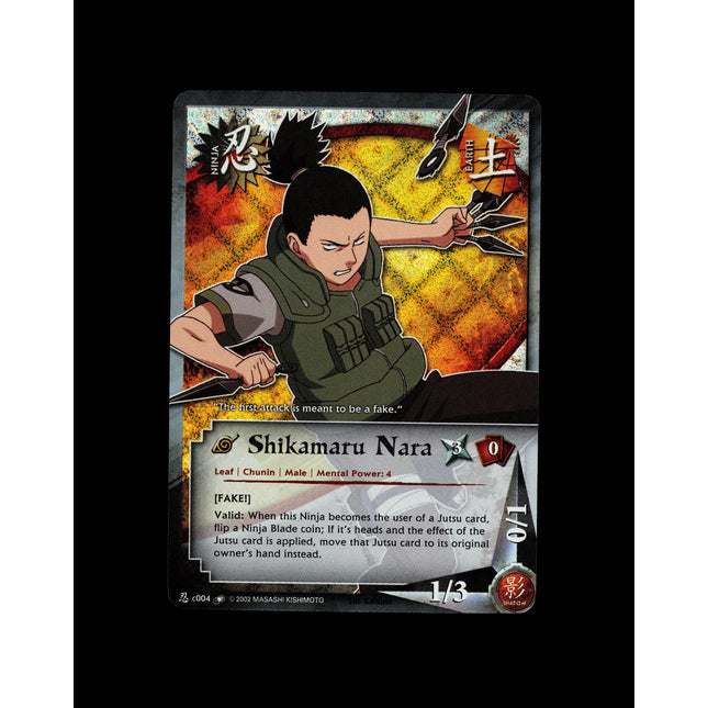 Shikamaru Nara - c004 - NM - 1st Edition - Diamond Foil - Naruto CCG - D3-18