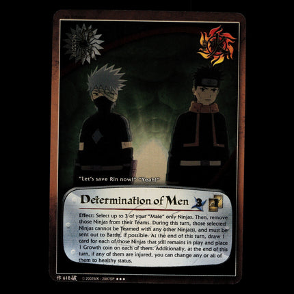 Determination of Men - 618 - NM - 1st Edition - Super Rare Foil - Naruto CCG - D3-59